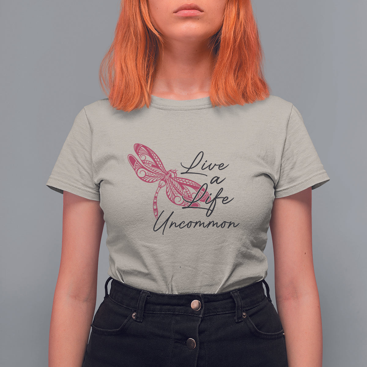 Simple Boho Dragonfly Shirt Live A Life Uncommon Inspirational Spiritual Dragonfly T-Shirt for Women, Dragonfly Gift, Spiritual Shirt T Shirt For Women - Wonder Print Shop