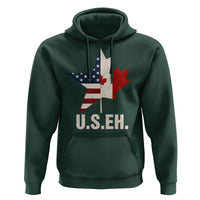 Funny American Canadan Hoodie US EH Canada Maple Leaf America Star Flag - Wonder Print Shop