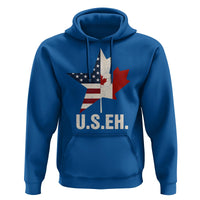 Funny American Canadan Hoodie US EH Canada Maple Leaf America Star Flag - Wonder Print Shop