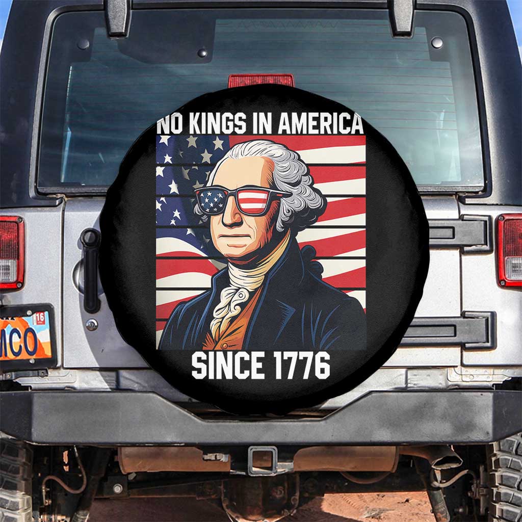 Funny Patriotic Founding Father Spare Tire Cover No Kings in America Since 1776 4th of July - Wonder Print Shop