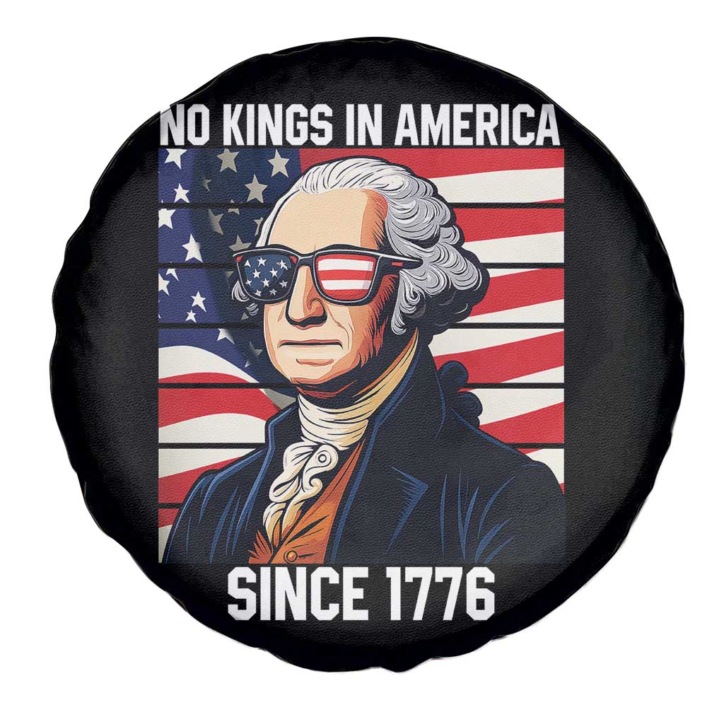 Funny Patriotic Founding Father Spare Tire Cover No Kings in America Since 1776 4th of July - Wonder Print Shop