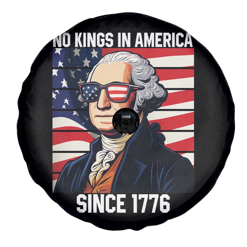 Funny Patriotic Founding Father Spare Tire Cover No Kings in America Since 1776 4th of July - Wonder Print Shop