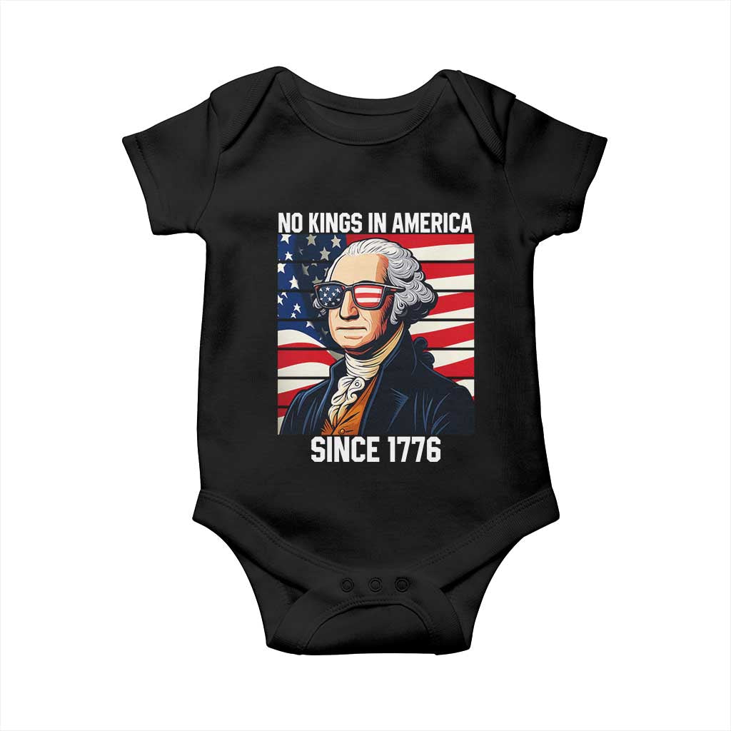 Funny Patriotic Founding Father Baby Onesie No Kings in America Since 1776 4th of July - Wonder Print Shop