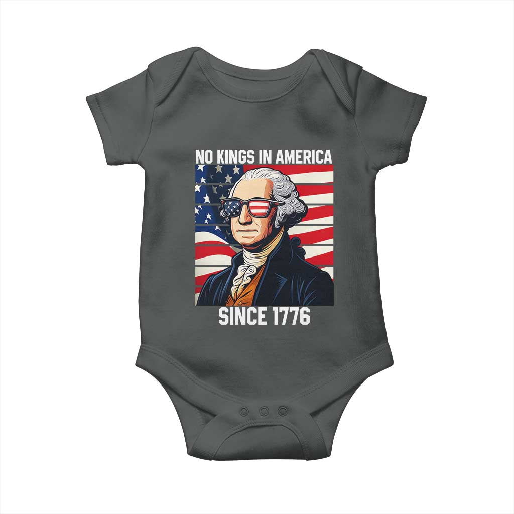 Funny Patriotic Founding Father Baby Onesie No Kings in America Since 1776 4th of July - Wonder Print Shop
