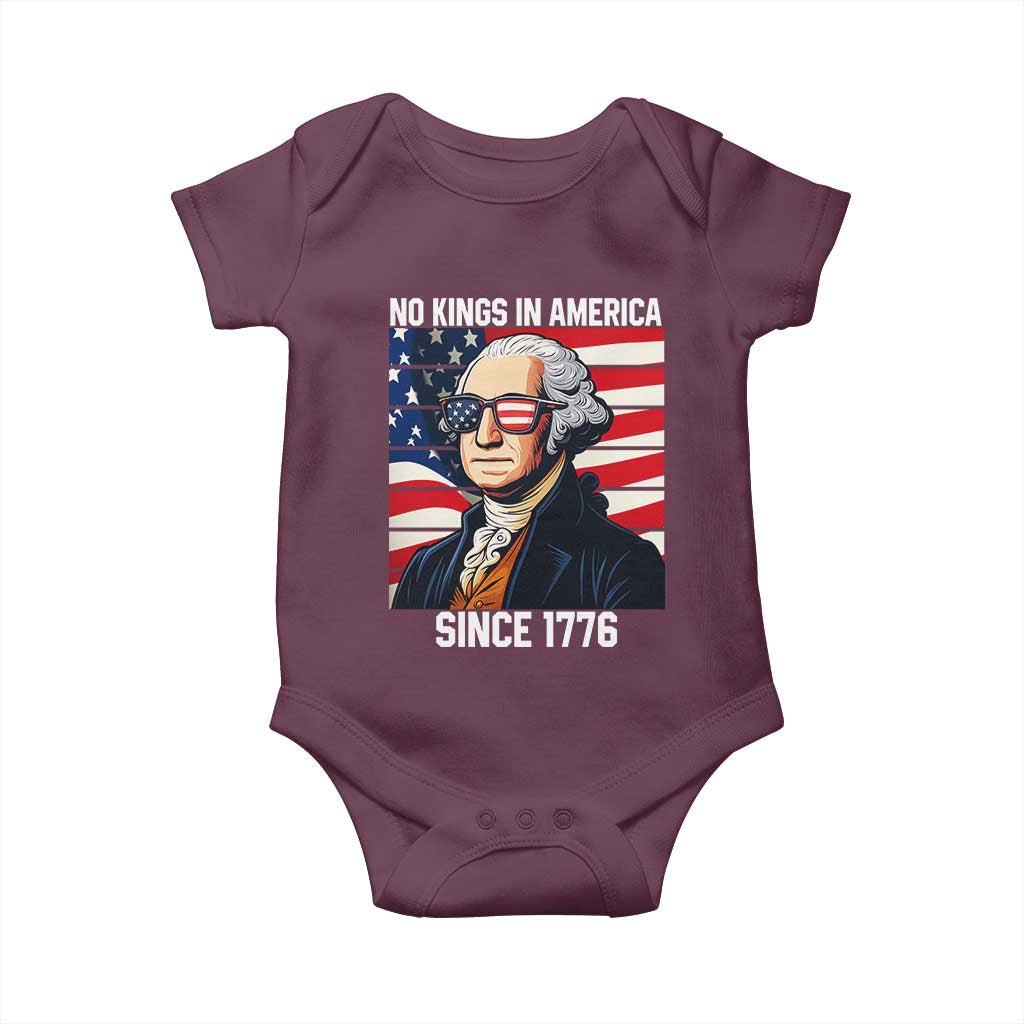 Funny Patriotic Founding Father Baby Onesie No Kings in America Since 1776 4th of July - Wonder Print Shop