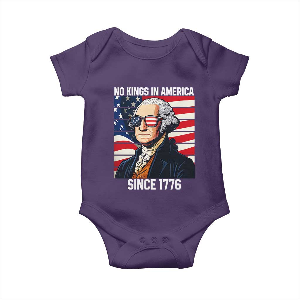 Funny Patriotic Founding Father Baby Onesie No Kings in America Since 1776 4th of July - Wonder Print Shop