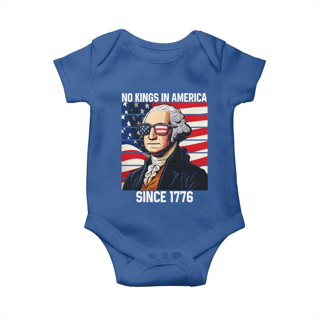 Funny Patriotic Founding Father Baby Onesie No Kings in America Since 1776 4th of July - Wonder Print Shop