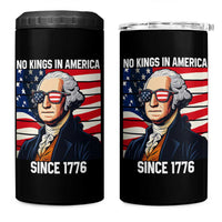 Funny Patriotic Founding Father 4 in 1 Can Cooler Tumbler No Kings in America Since 1776 4th of July - Wonder Print Shop