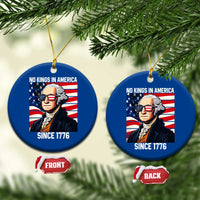 Funny Patriotic Founding Father Ceramic Ornament No Kings in America Since 1776 4th of July - Wonder Print Shop