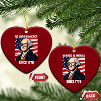 Funny Patriotic Founding Father Ceramic Ornament No Kings in America Since 1776 4th of July - Wonder Print Shop