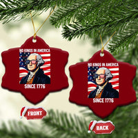 Funny Patriotic Founding Father Ceramic Ornament No Kings in America Since 1776 4th of July - Wonder Print Shop