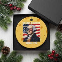 Funny Patriotic Founding Father Ceramic Ornament No Kings in America Since 1776 4th of July - Wonder Print Shop