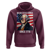 Funny Patriotic Founding Father Hoodie No Kings in America Since 1776 4th of July - Wonder Print Shop