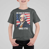 Funny Patriotic Founding Father T Shirt For Kid No Kings in America Since 1776 4th of July - Wonder Print Shop