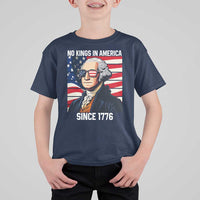 Funny Patriotic Founding Father T Shirt For Kid No Kings in America Since 1776 4th of July - Wonder Print Shop