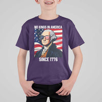 Funny Patriotic Founding Father T Shirt For Kid No Kings in America Since 1776 4th of July - Wonder Print Shop