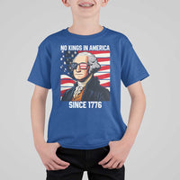 Funny Patriotic Founding Father T Shirt For Kid No Kings in America Since 1776 4th of July - Wonder Print Shop