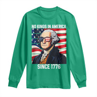 Funny Patriotic Founding Father Long Sleeve Shirt No Kings in America Since 1776 4th of July - Wonder Print Shop