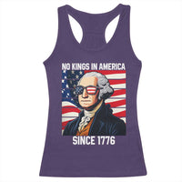 Funny Patriotic Founding Father Racerback Tank Top No Kings in America Since 1776 4th of July - Wonder Print Shop