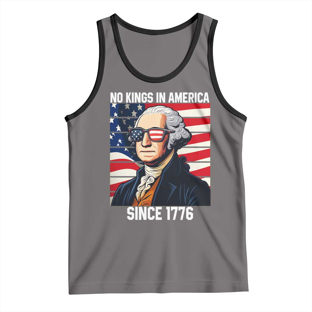 Funny Patriotic Founding Father Tank Top No Kings in America Since 1776 4th of July - Wonder Print Shop