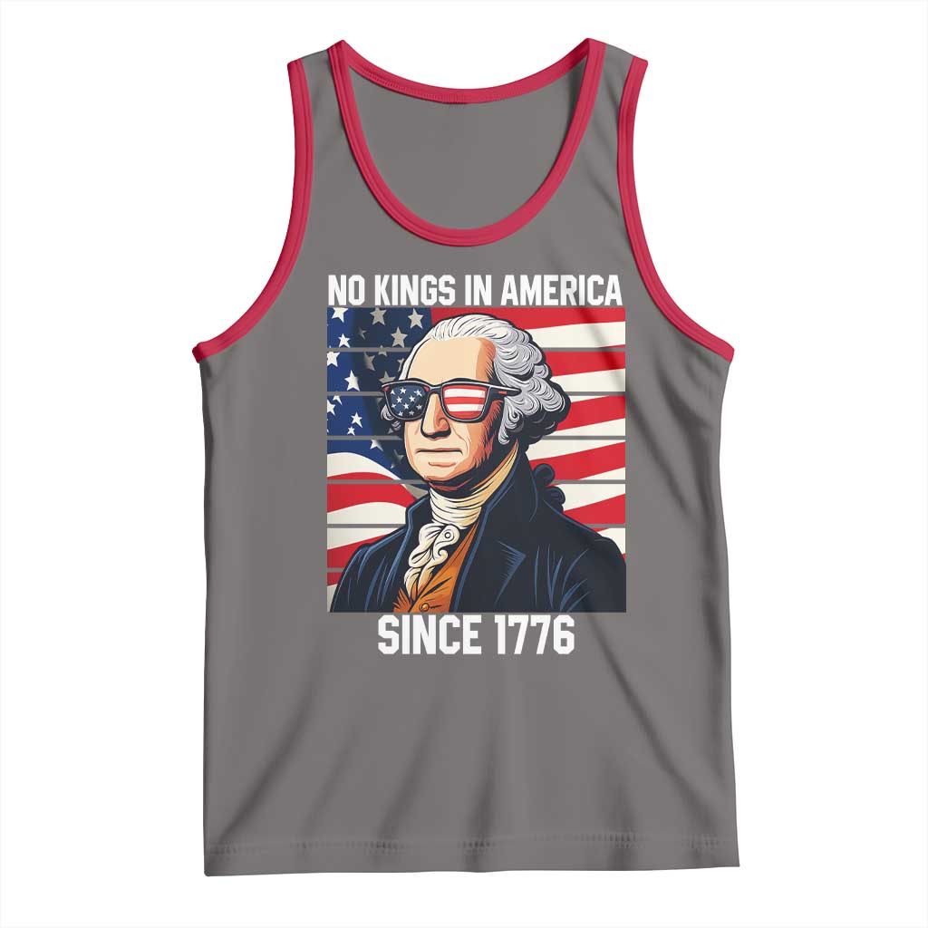 Funny Patriotic Founding Father Tank Top No Kings in America Since 1776 4th of July - Wonder Print Shop