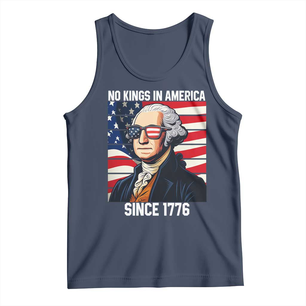 Funny Patriotic Founding Father Tank Top No Kings in America Since 1776 4th of July - Wonder Print Shop