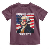 Funny Patriotic Founding Father Toddler T Shirt No Kings in America Since 1776 4th of July - Wonder Print Shop