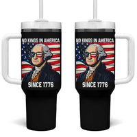 Funny Patriotic Founding Father Tumbler With Handle No Kings in America Since 1776 4th of July - Wonder Print Shop