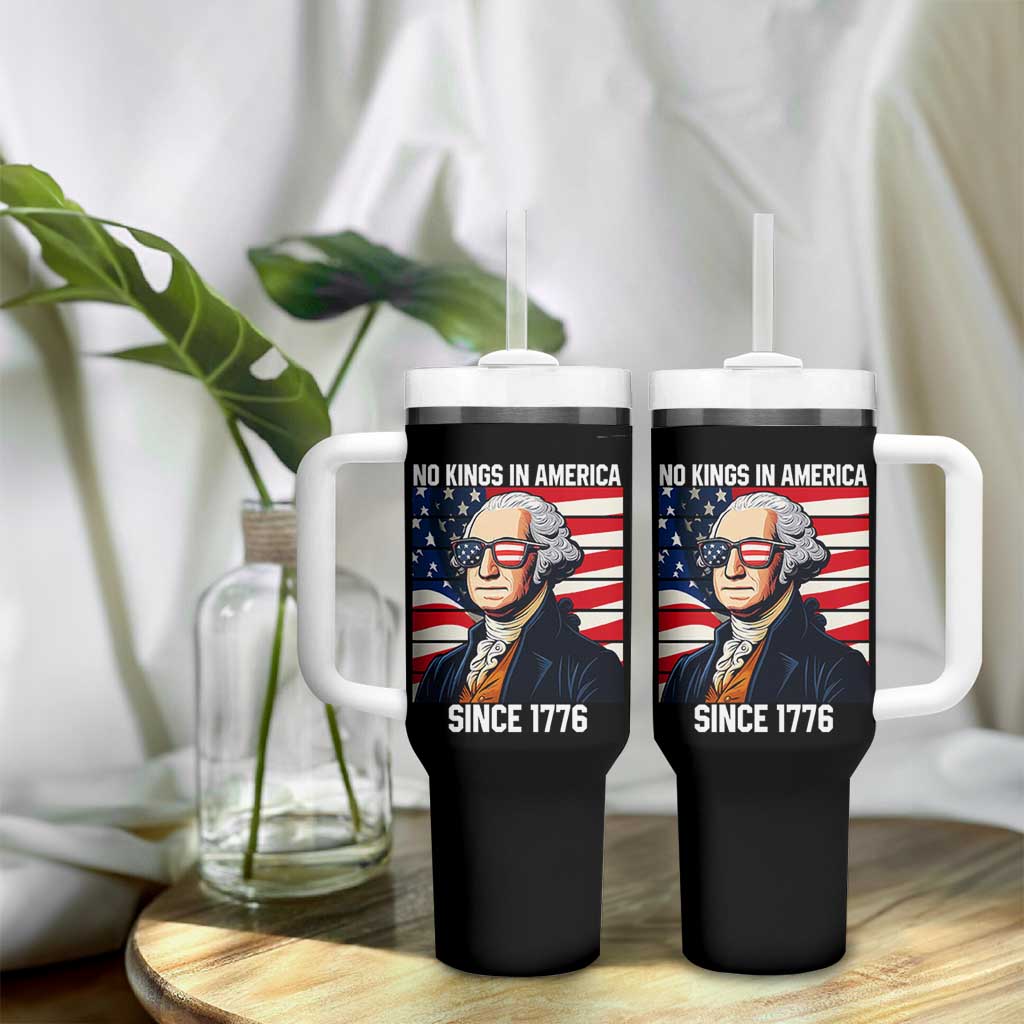 Funny Patriotic Founding Father Tumbler With Handle No Kings in America Since 1776 4th of July - Wonder Print Shop