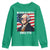 Funny Patriotic Founding Father Youth Sweatshirt No Kings in America Since 1776 4th of July - Wonder Print Shop