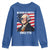 Funny Patriotic Founding Father Youth Sweatshirt No Kings in America Since 1776 4th of July - Wonder Print Shop