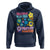 No Kings in America Protect Democracy Hoodie Colorful Flowers Patriotic Feminists - Wonder Print Shop