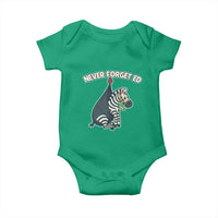 Never Forget Ed The Zebra Meme Baby Onesie Funny Viral Animal Escape Internet Humor Fans - Wonder Print Shop