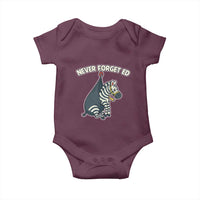Never Forget Ed The Zebra Meme Baby Onesie Funny Viral Animal Escape Internet Humor Fans - Wonder Print Shop
