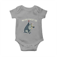 Never Forget Ed The Zebra Meme Baby Onesie Funny Viral Animal Escape Internet Humor Fans - Wonder Print Shop