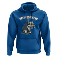 Never Forget Ed The Zebra Meme Hoodie Funny Viral Animal Escape Internet Humor Fans - Wonder Print Shop
