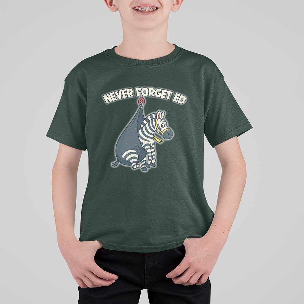 Never Forget Ed The Zebra Meme T Shirt For Kid Funny Viral Animal Escape Internet Humor Fans - Wonder Print Shop