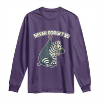 Never Forget Ed The Zebra Meme Long Sleeve Shirt Funny Viral Animal Escape Internet Humor Fans - Wonder Print Shop
