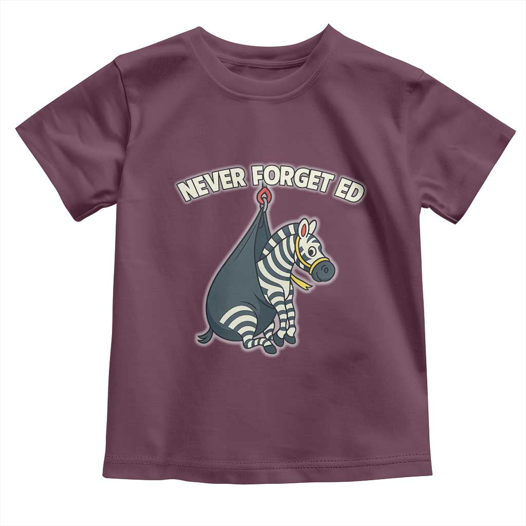 Never Forget Ed The Zebra Meme Toddler T Shirt Funny Viral Animal Escape Internet Humor Fans - Wonder Print Shop