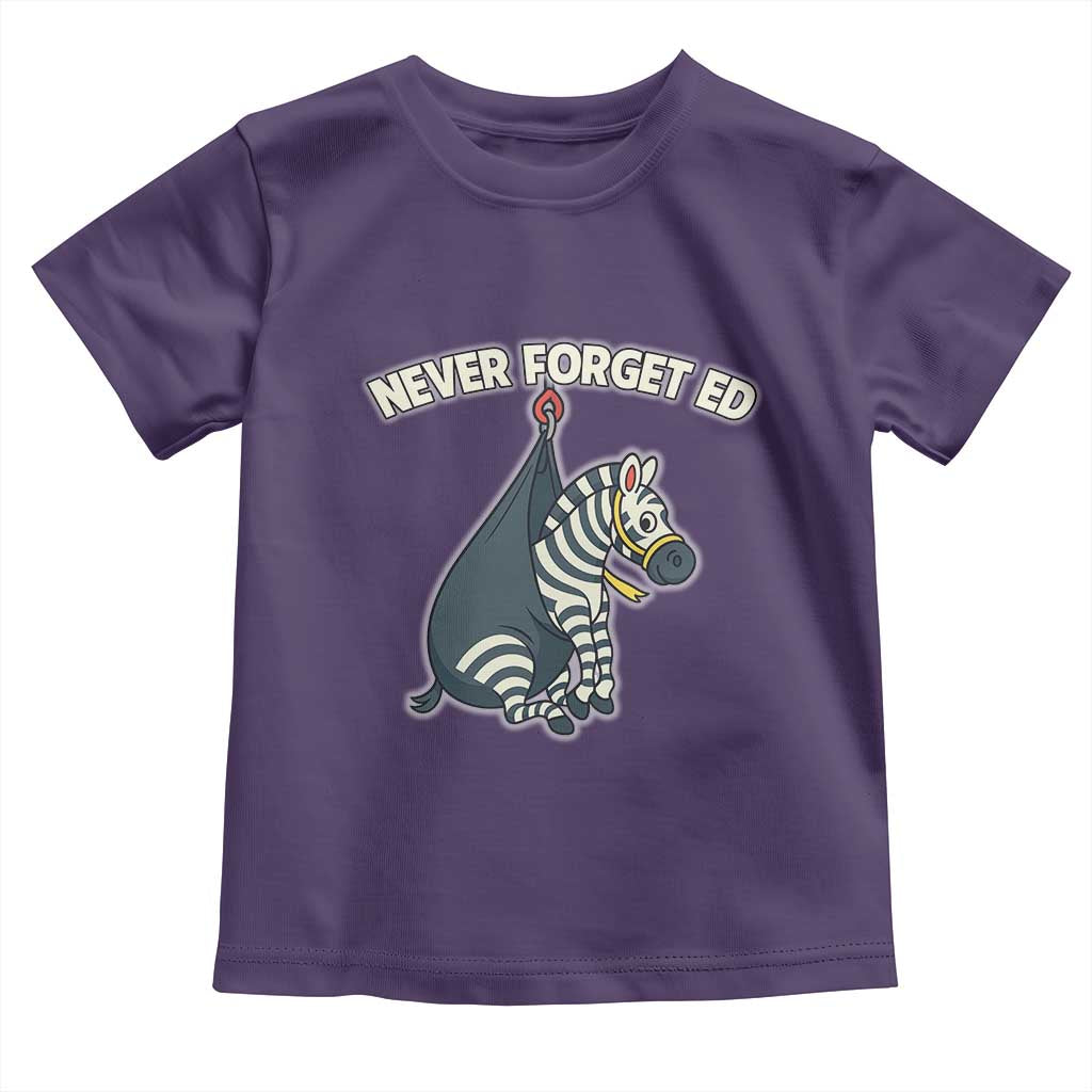 Never Forget Ed The Zebra Meme Toddler T Shirt Funny Viral Animal Escape Internet Humor Fans - Wonder Print Shop