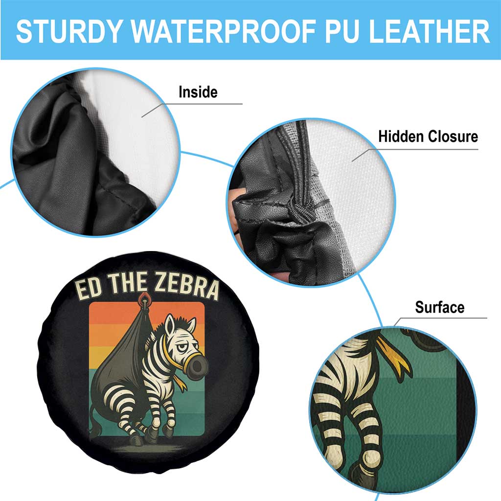 Retro Ed the Zebra Meme Spare Tire Cover Funny Viral Escape Animal - Wonder Print Shop