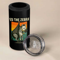 Retro Ed the Zebra Meme 4 in 1 Can Cooler Tumbler Funny Viral Escape Animal - Wonder Print Shop