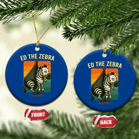 Retro Ed the Zebra Meme Ceramic Ornament Funny Viral Escape Animal - Wonder Print Shop