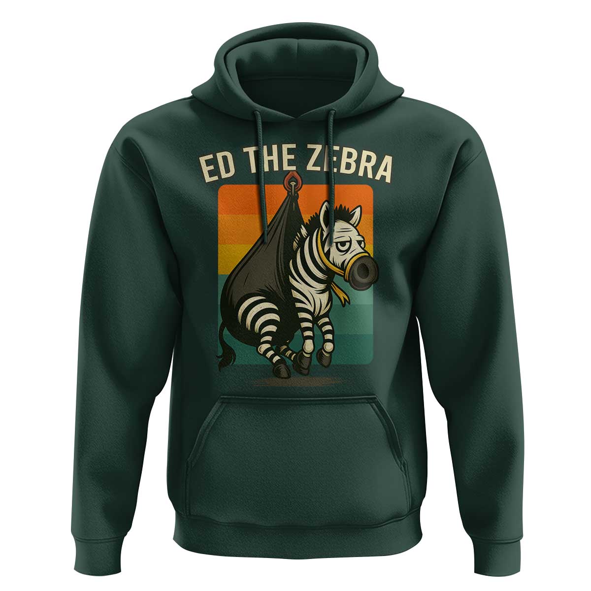 Retro Ed the Zebra Meme Hoodie Funny Viral Escape Animal - Wonder Print Shop