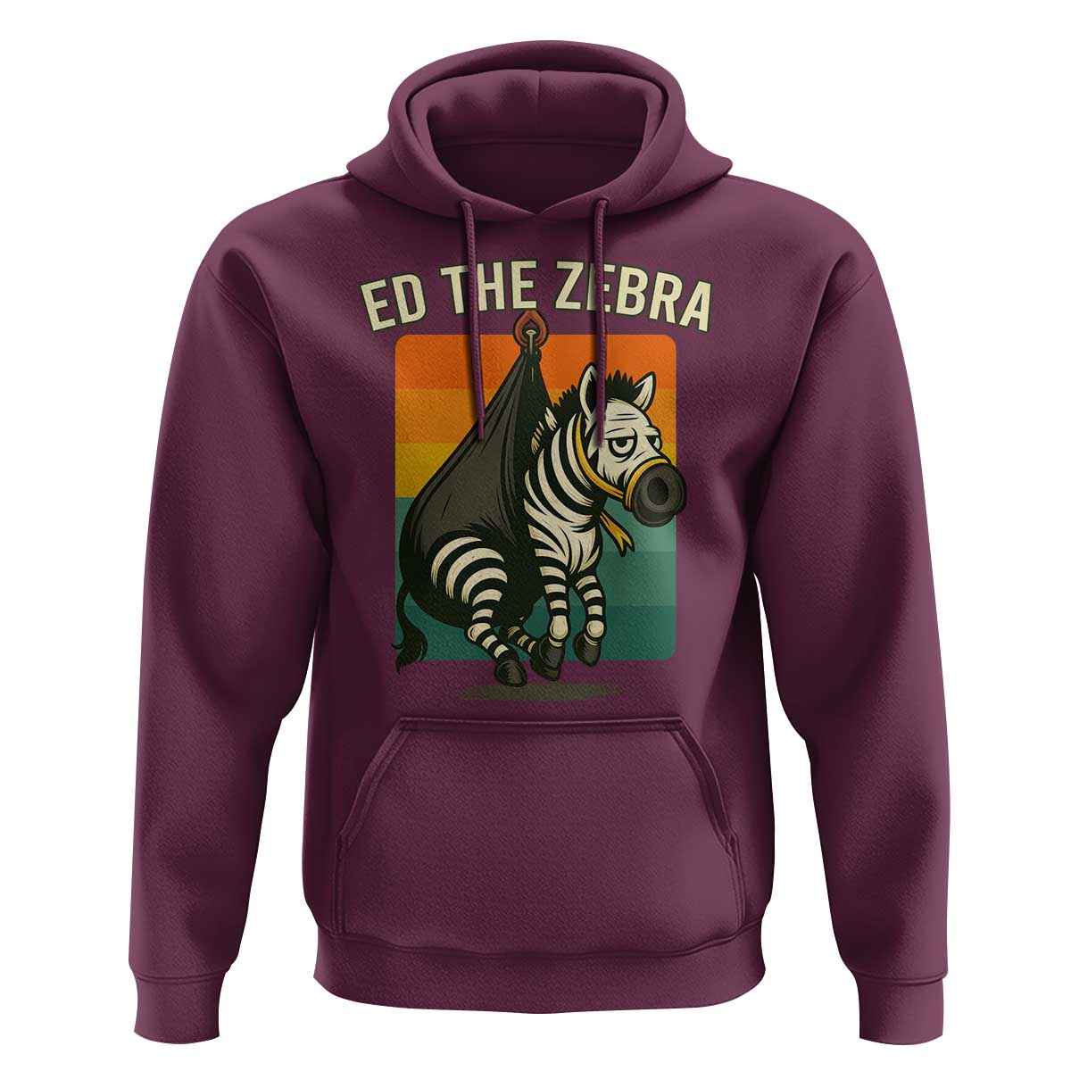 Retro Ed the Zebra Meme Hoodie Funny Viral Escape Animal - Wonder Print Shop