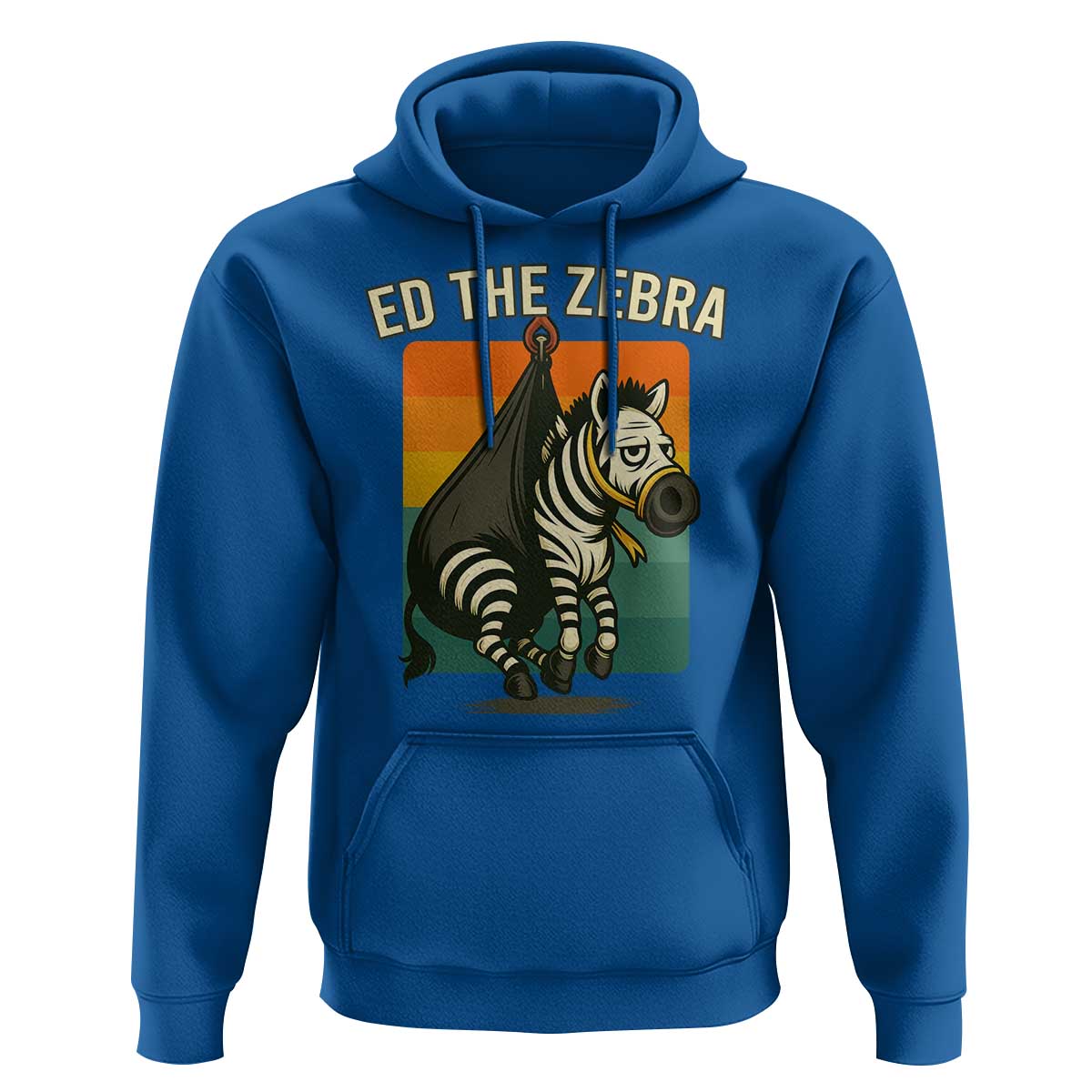 Retro Ed the Zebra Meme Hoodie Funny Viral Escape Animal - Wonder Print Shop