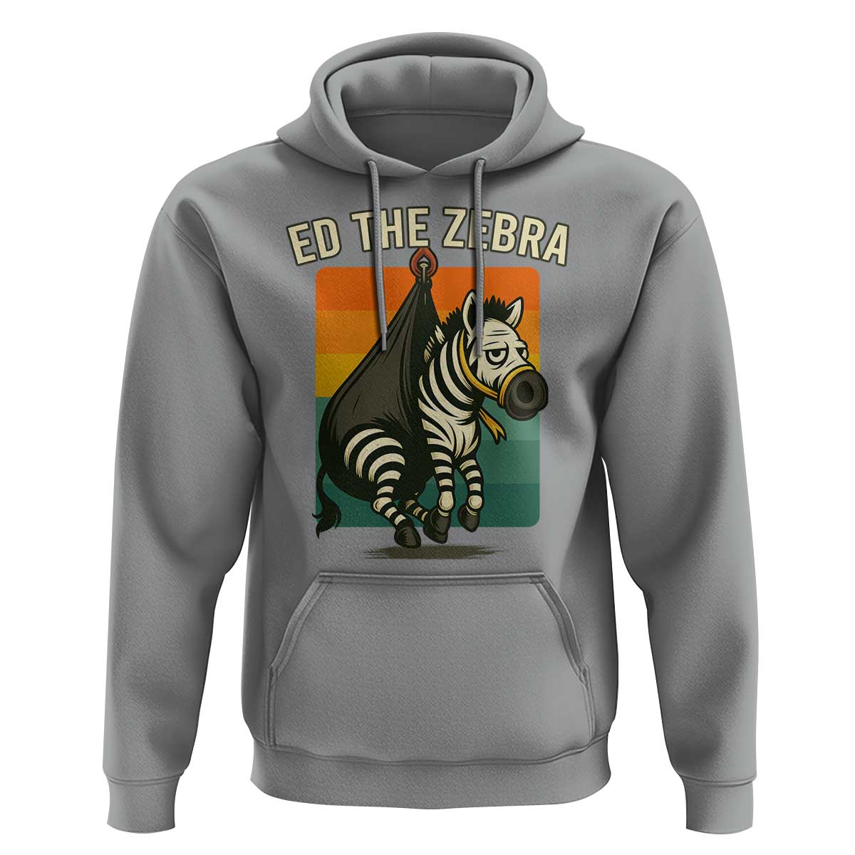 Retro Ed the Zebra Meme Hoodie Funny Viral Escape Animal - Wonder Print Shop
