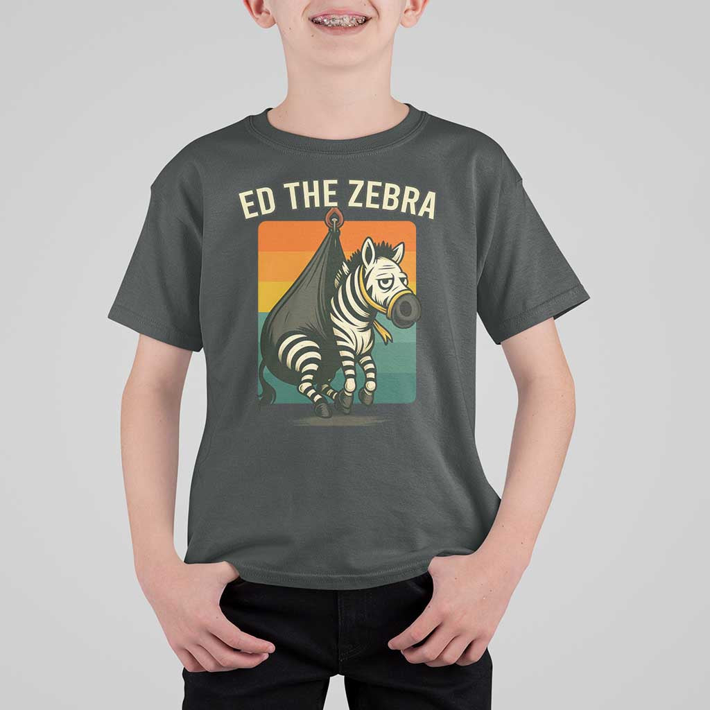 Retro Ed the Zebra Meme T Shirt For Kid Funny Viral Escape Animal - Wonder Print Shop