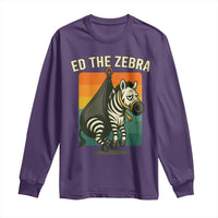 Retro Ed the Zebra Meme Long Sleeve Shirt Funny Viral Escape Animal - Wonder Print Shop