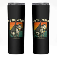 Retro Ed the Zebra Meme Skinny Tumbler Funny Viral Escape Animal - Wonder Print Shop